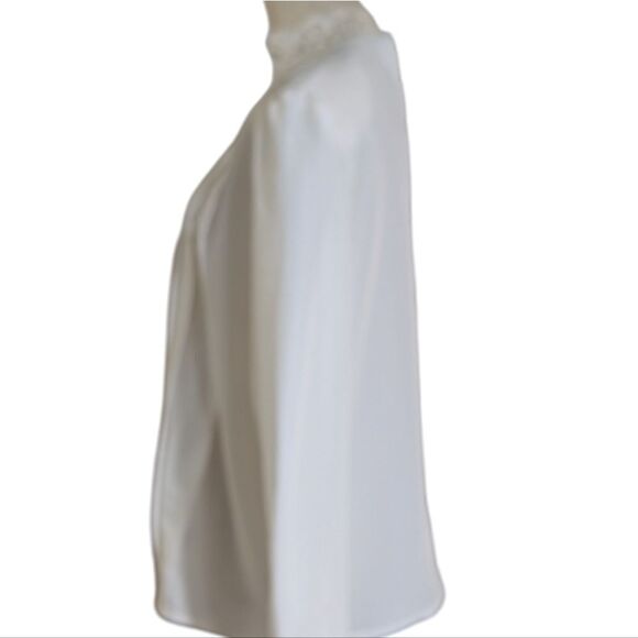 Sellecca Vintage White High Neck Victorian Blouse - Picture 5 of 7